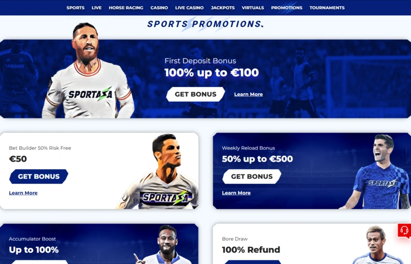 sportaza promotions page